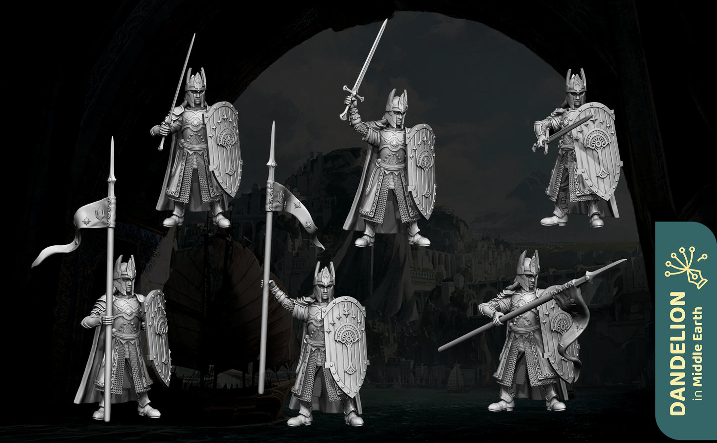 Miniatura Capitán de Númenor Númenor resina 32mm - Drakholm