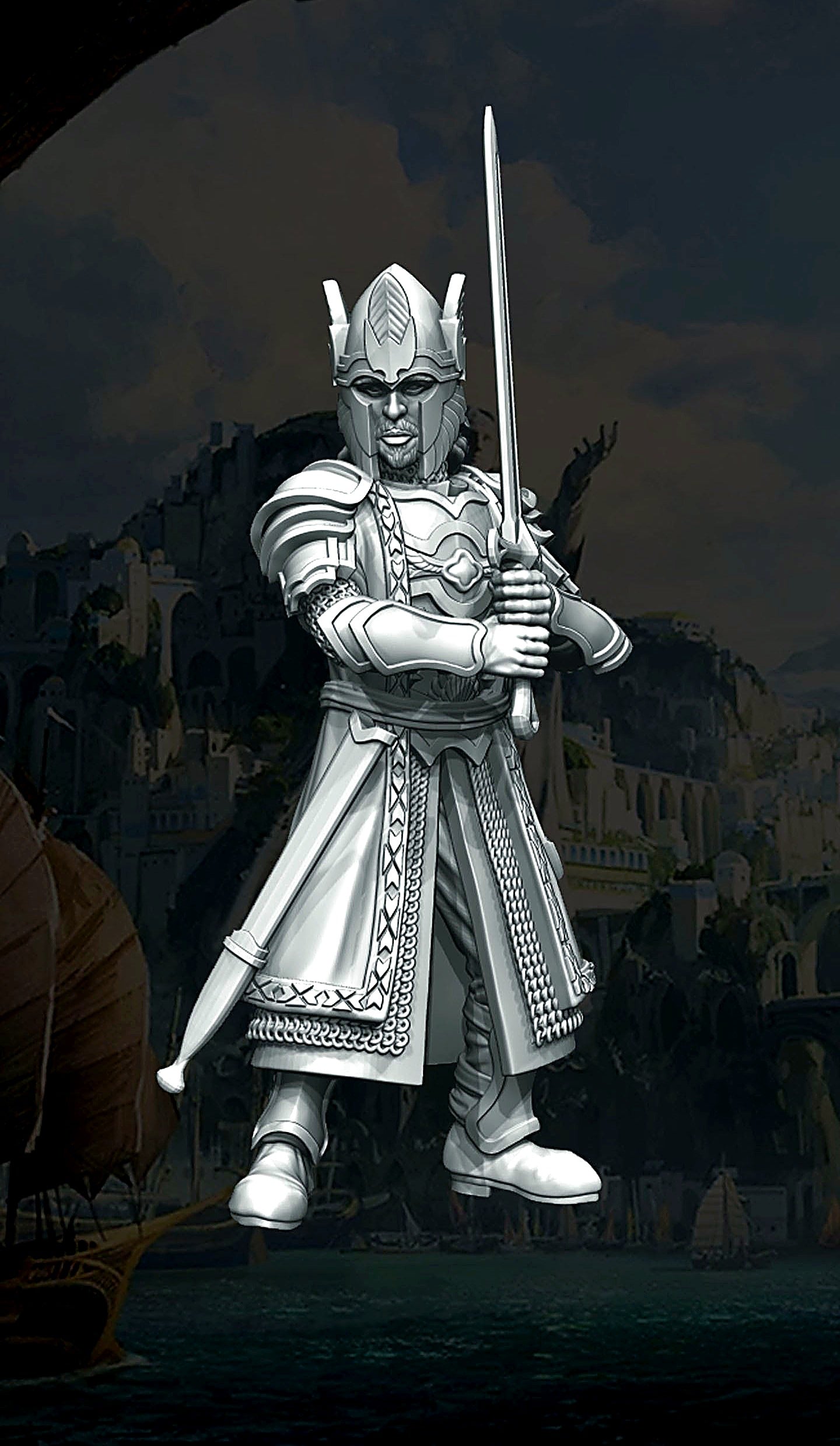 Miniatura Príncipe Heredero de Númenor Númenor resina 32mm - Drakholm