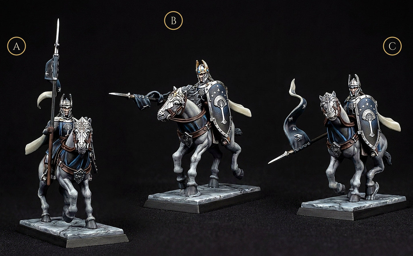 Miniatura Jinete Lancero de Númenor Númenor resina 32mm - Drakholm