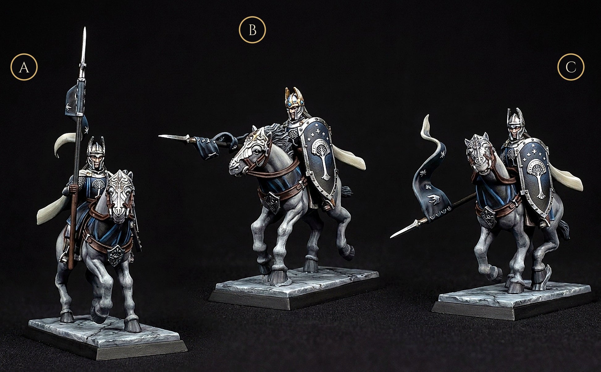 Miniatura Jinete Lancero de Númenor Númenor resina 32mm - Drakholm