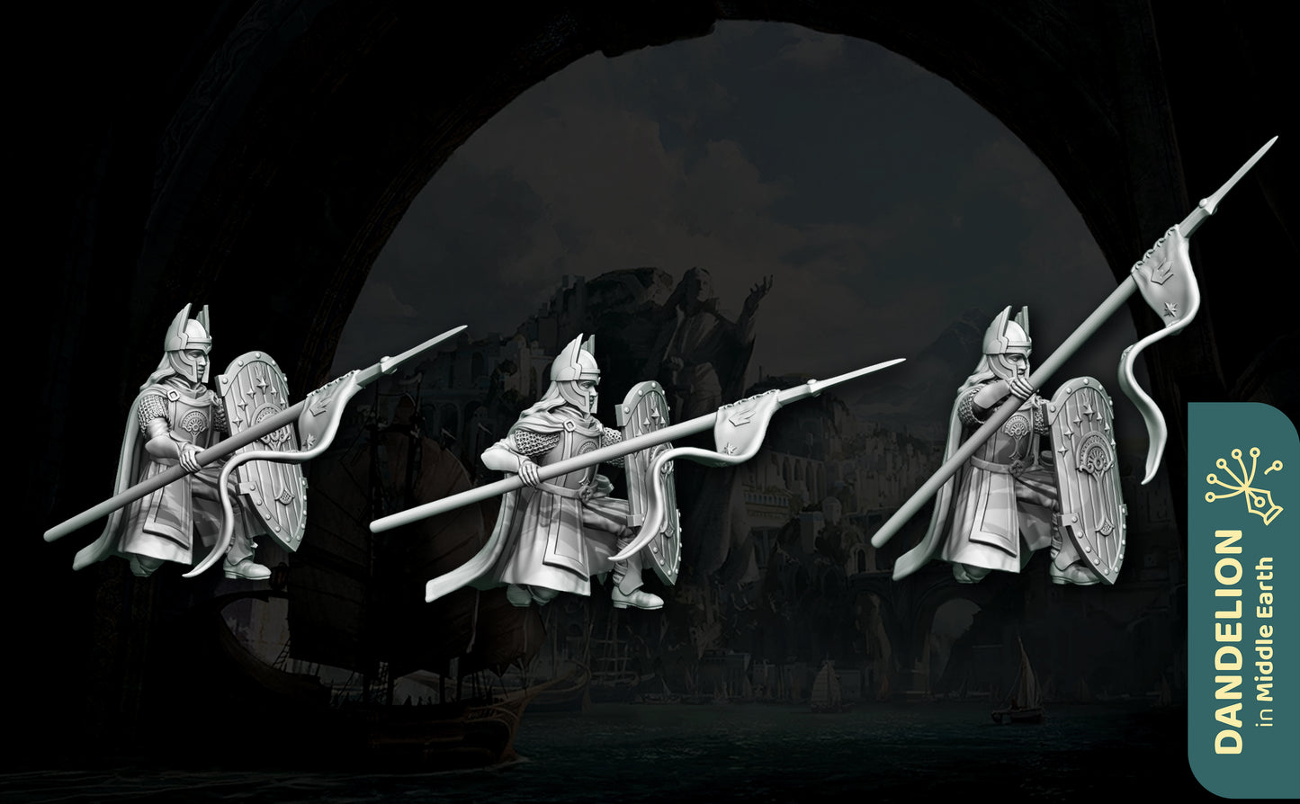 Miniatura Lancero de Númenor Númenor resina 32mm - Drakholm