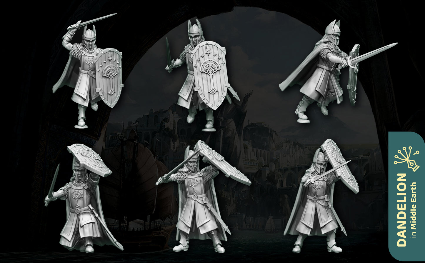 Miniatura Espadachín de Númenor Númenor resina 32mm - Drakholm