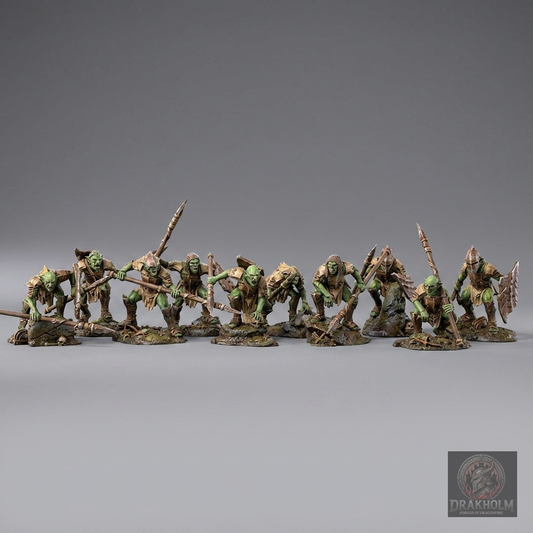 Moria Goblin Spearman | Moria Goblins | 28mm Resin Miniature | LOTR Middle-earth | Tabletop Wargaming