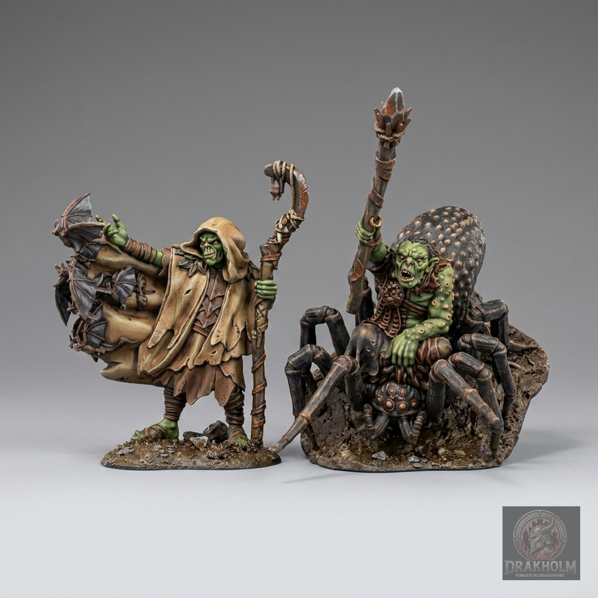 Moria Goblin Shaman | Moria Goblins | 28mm Resin Miniature | LOTR Middle-earth | Tabletop Wargaming