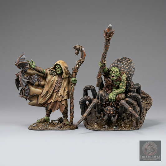 Moria Goblin Shaman | Moria Goblins | 28mm Resin Miniature | LOTR Middle-earth | Tabletop Wargaming