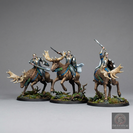 Mirkwood Elf Rider | Silvan Elves | 28mm Resin Miniature | LOTR Middle-earth | Tabletop Wargaming