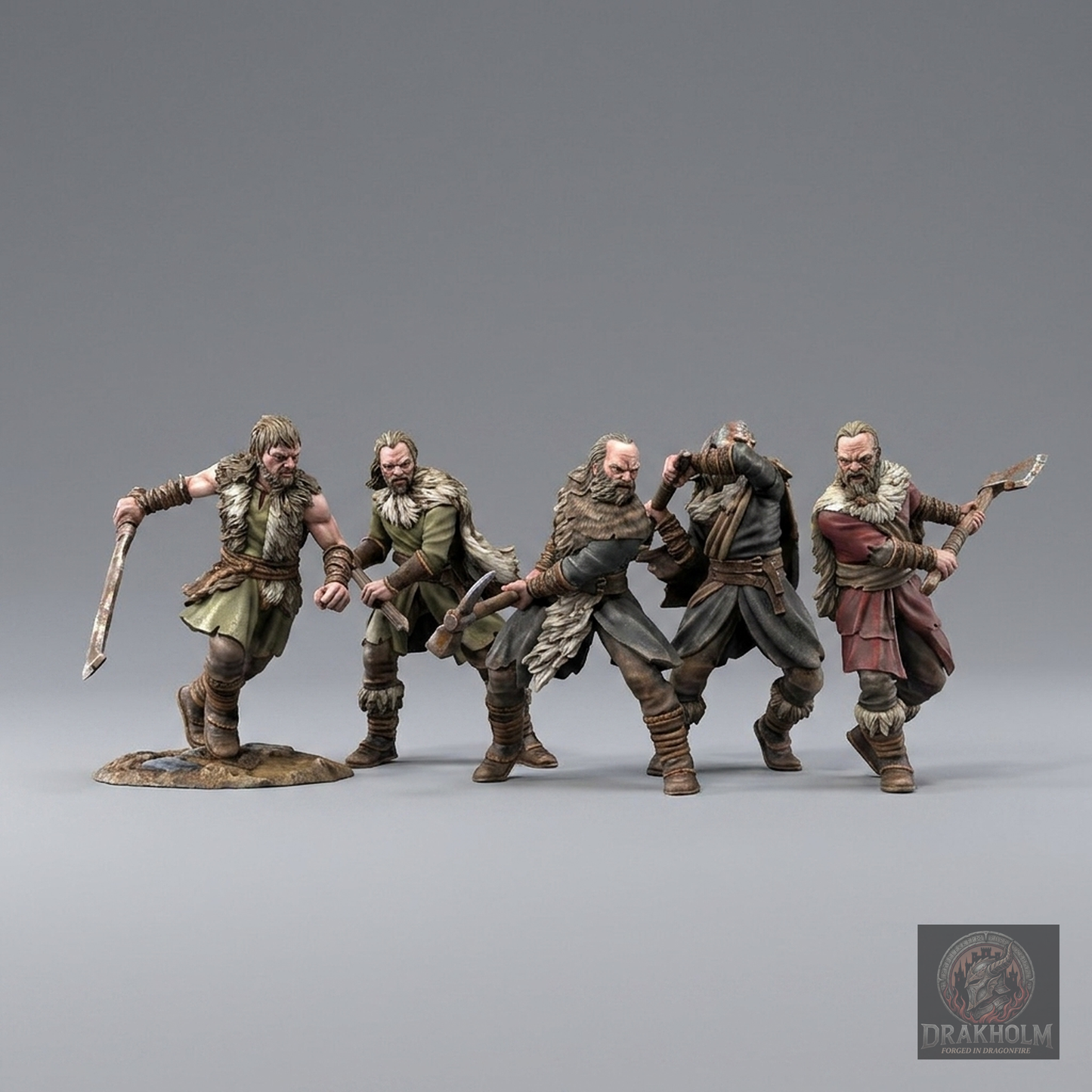 Wild Men Warrior | Dunlendings | 28mm Resin Miniature | LOTR Middle-earth | Tabletop Wargaming