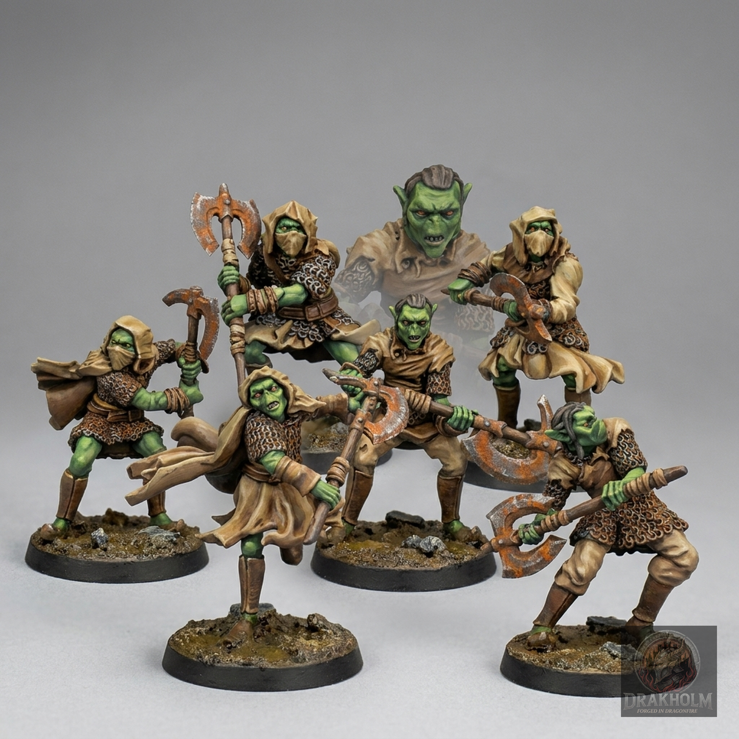 Moria Goblin Axe Warrior | Moria Goblins | 28mm Resin Miniature | LOTR Middle-earth | Tabletop Wargaming