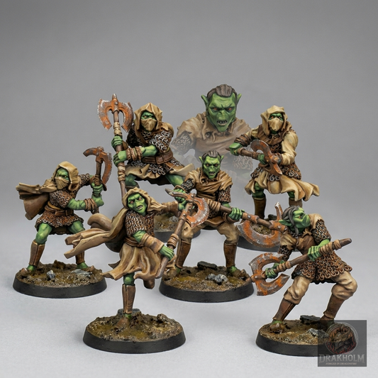 Moria Goblin Axe Warrior | Moria Goblins | 28mm Resin Miniature | LOTR Middle-earth | Tabletop Wargaming