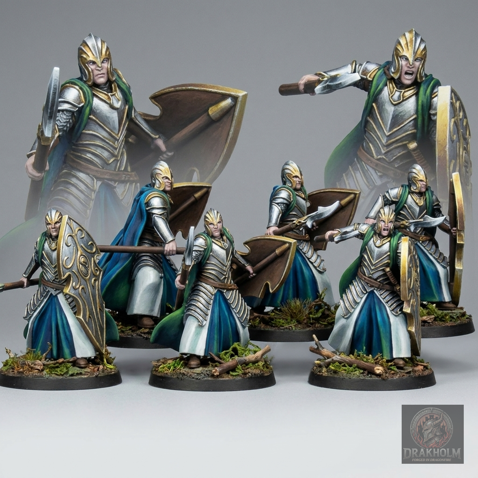 Dark Elf Spearman | Dark Elves | 28mm Resin Miniature | LOTR Middle-earth | Tabletop Wargaming