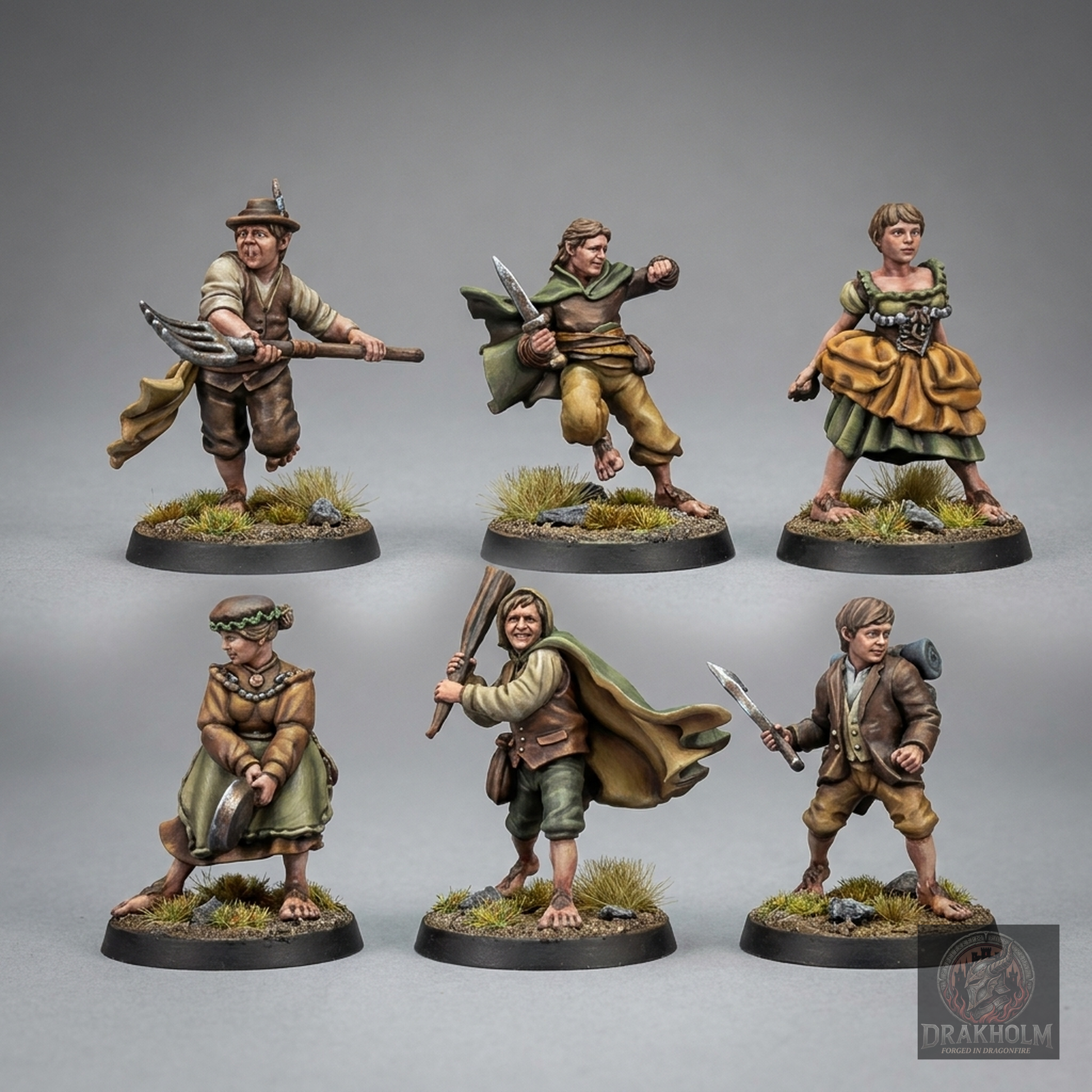 Hobbit Warrior | Hobbits | 28mm Resin Miniature | LOTR Middle-earth | Tabletop Wargaming