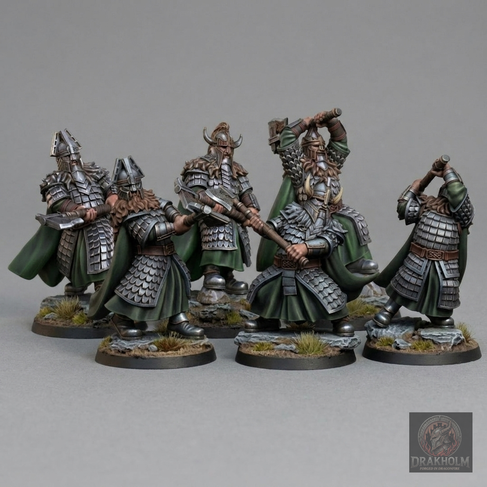 Erebor Dwarf Guard | Erebor Dwarves | 28mm Resin Miniature | LOTR Middle-earth | Tabletop Wargaming
