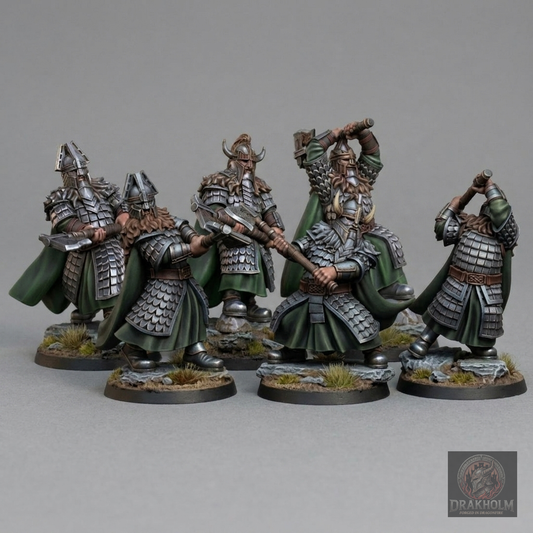Erebor Dwarf Guard | Erebor Dwarves | 28mm Resin Miniature | LOTR Middle-earth | Tabletop Wargaming