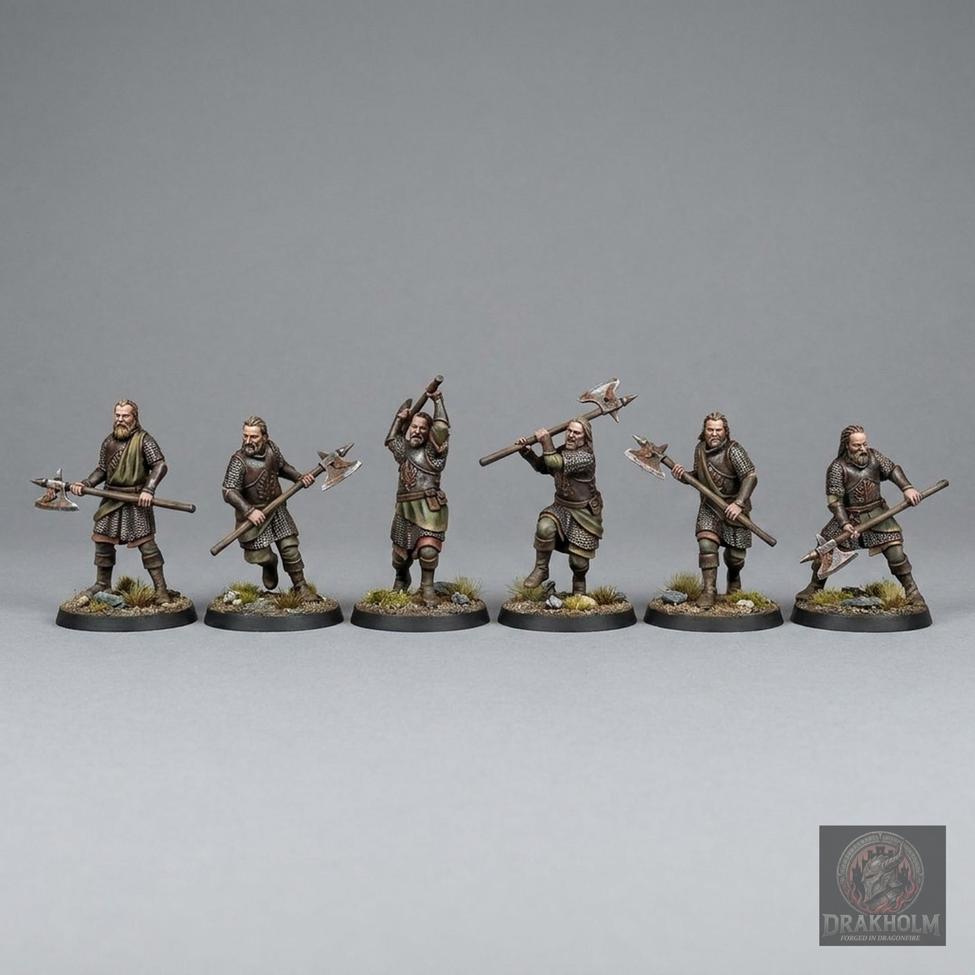 Dol Amroth Knight Axe Warrior | 28mm Resin Miniature | LOTR Middle-earth | Tabletop Wargaming