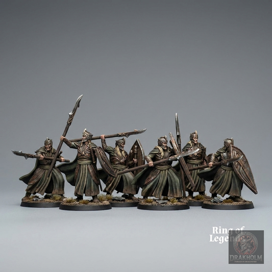 Rivendell Elf Spearman | High Elves | 28mm Resin Miniature | LOTR Middle-earth | Tabletop Wargaming