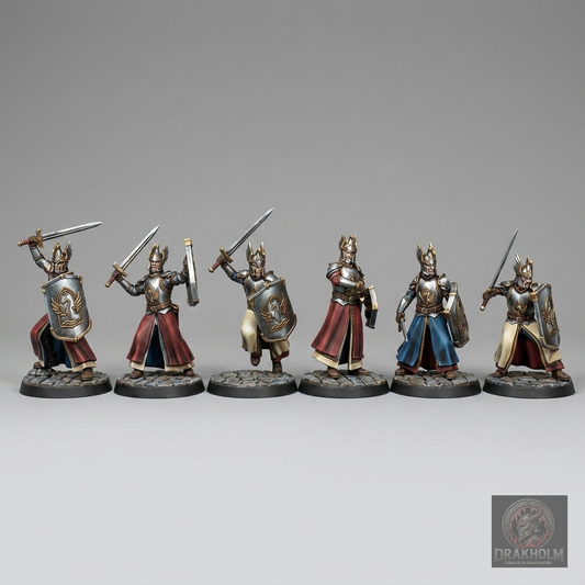 Dol Amroth Knight Swordsman | 28mm Resin Miniature | LOTR Middle-earth | Tabletop Wargaming