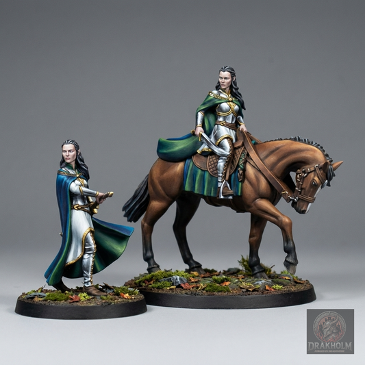 Dark Elf Rider | Dark Elves | 28mm Resin Miniature | LOTR Middle-earth | Tabletop Wargaming