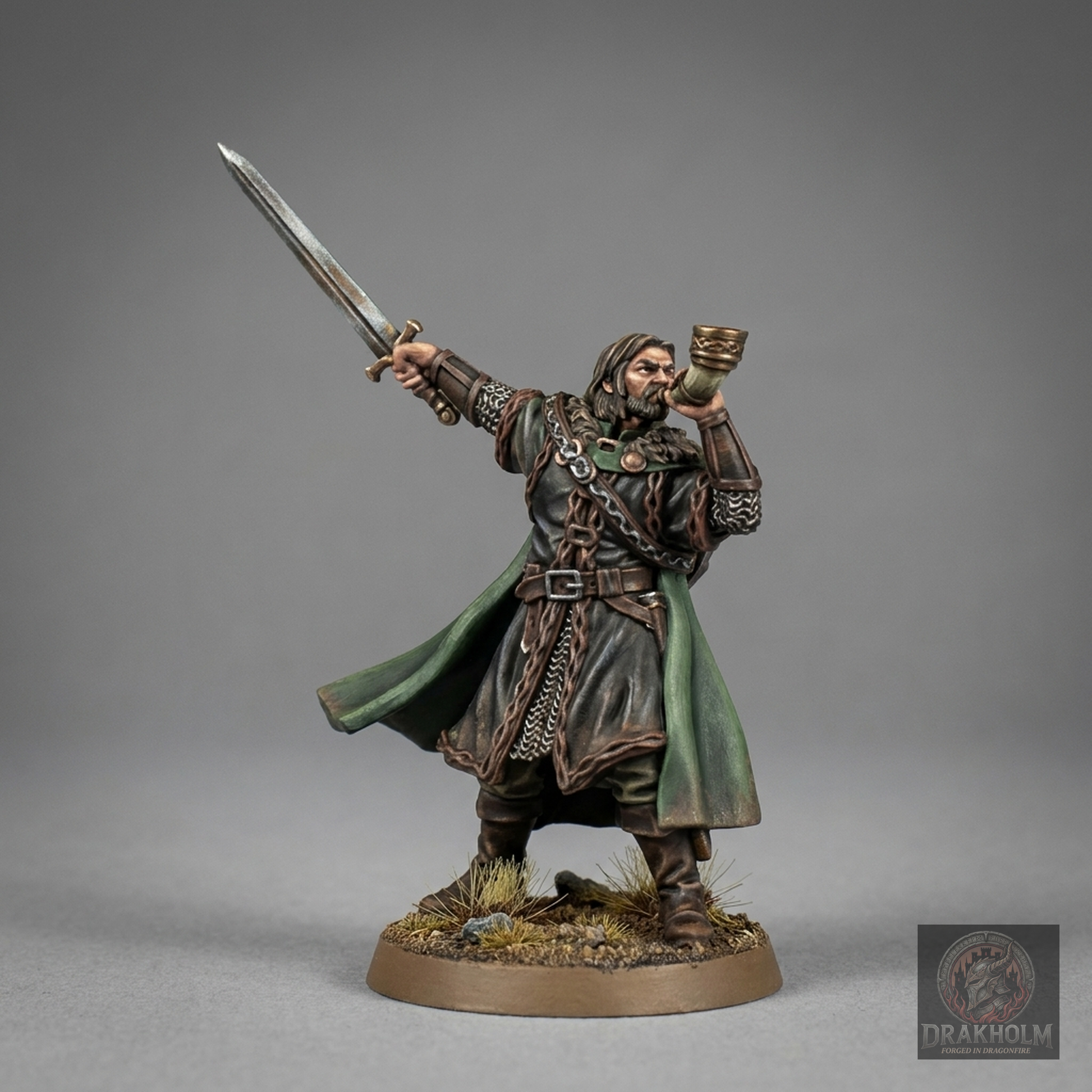 Fellowship Hero Warrior | 28mm Resin Miniature | LOTR Middle-earth | Tabletop Wargaming