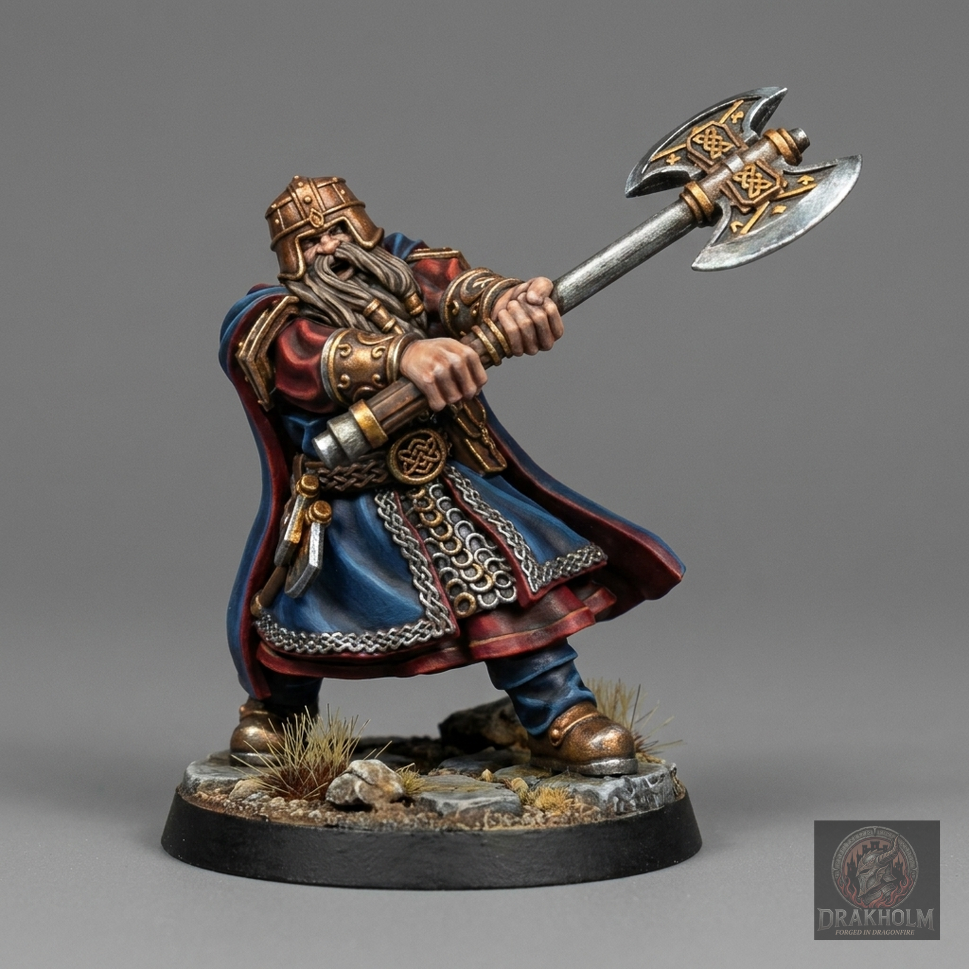 Erebor Dwarf Warrior | Erebor Dwarves | 28mm Resin Miniature | LOTR Middle-earth | Tabletop Wargaming