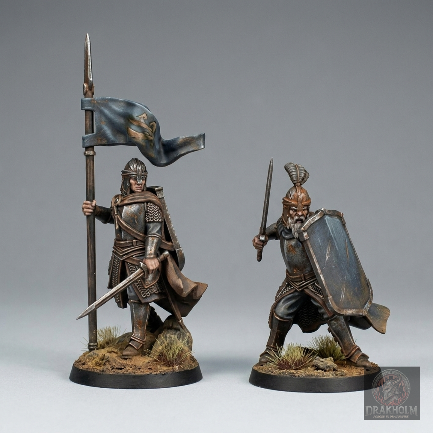Rohan Command Group | 28mm Resin Miniature | LOTR Middle-earth | Tabletop Wargaming