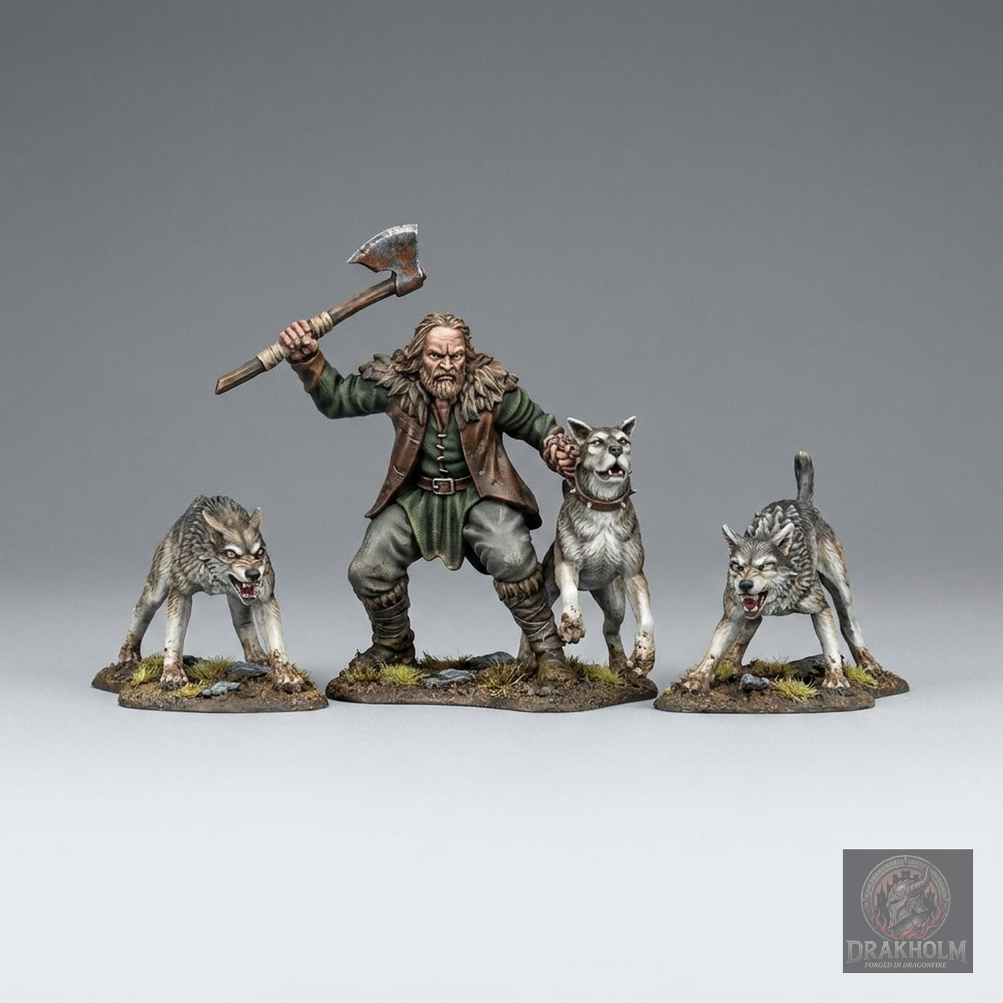 Wild Men Warrior | Dunlendings | 28mm Resin Miniature | LOTR Middle-earth | Tabletop Wargaming