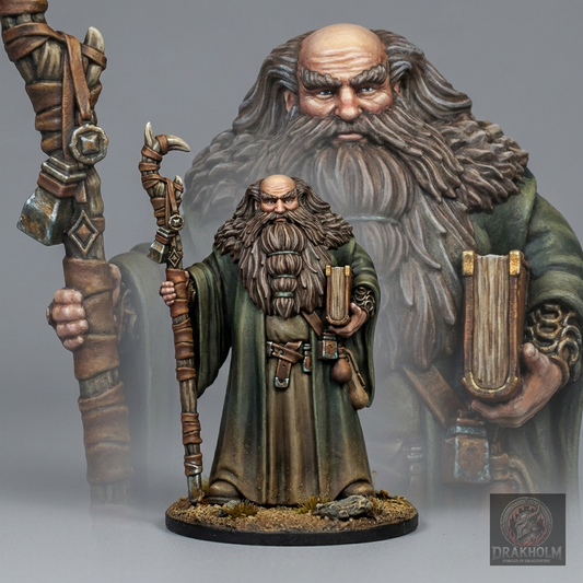 Erebor Dwarf Warrior | Erebor Dwarves | 28mm Resin Miniature | LOTR Middle-earth | Tabletop Wargaming