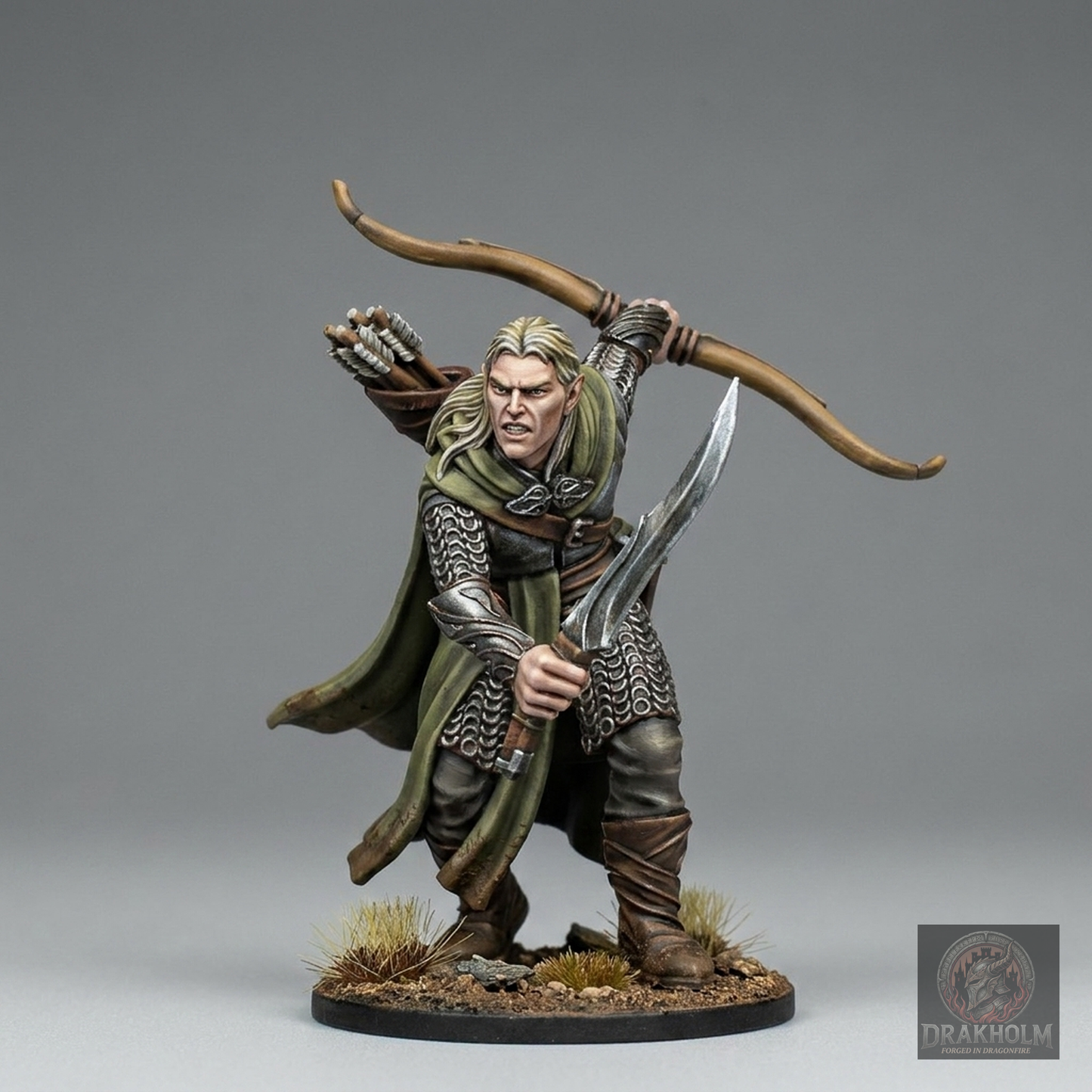 Rivendell Elf Captain | High Elves | 28mm Resin Miniature | LOTR Middle-earth | Tabletop Wargaming