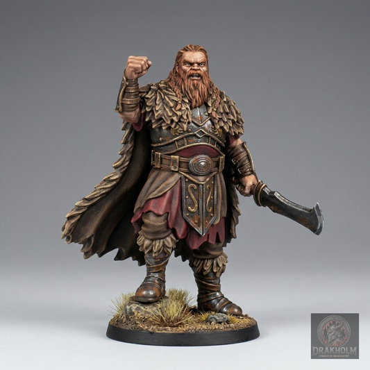 Wild Men Lord | Dunlendings | 28mm Resin Miniature | LOTR Middle-earth | Tabletop Wargaming