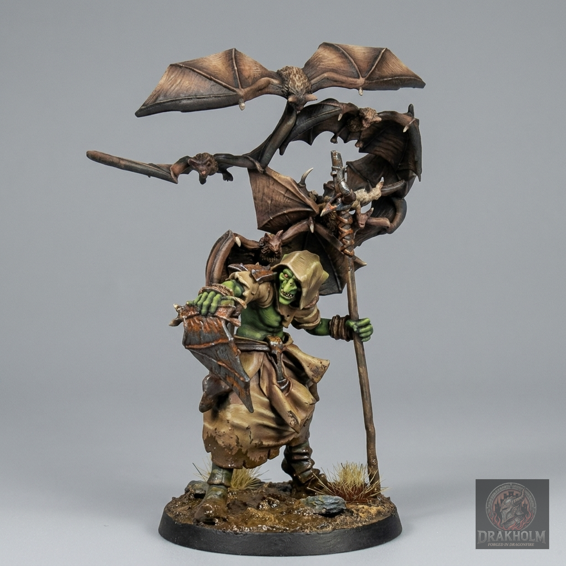 Moria Goblin Shaman | Moria Goblins | 28mm Resin Miniature | LOTR Middle-earth | Tabletop Wargaming