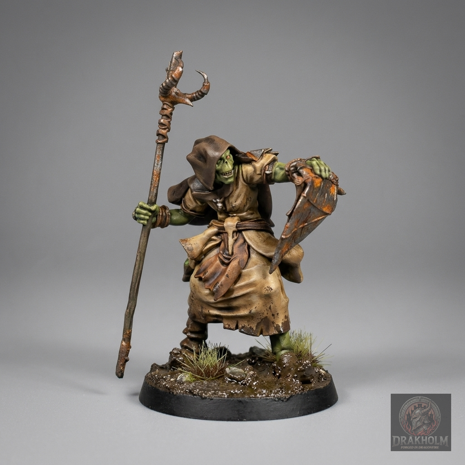 Moria Goblin Shaman | Moria Goblins | 28mm Resin Miniature | LOTR Middle-earth | Tabletop Wargaming