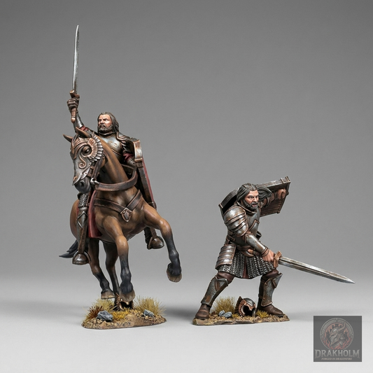 Gondor Captain | 28mm Resin Miniature | LOTR Middle-earth | Tabletop Wargaming