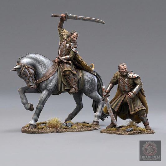 Wild Men Commander | Dunlendings | 28mm Resin Miniature | LOTR Middle-earth | Tabletop Wargaming