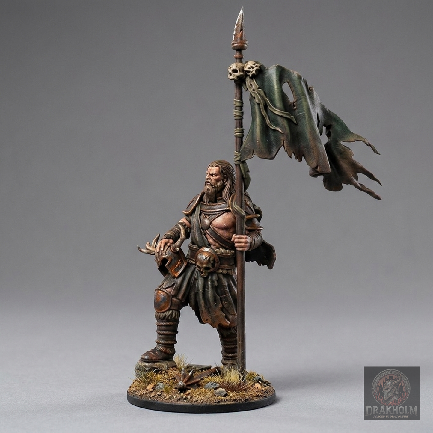 Undead Army Banner Bearer | Army of the Dead | 28mm Resin Miniature | LOTR Middle-earth | Tabletop Wargaming