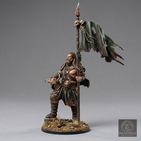 Undead Army Banner Bearer | Army of the Dead | 28mm Resin Miniature | LOTR Middle-earth | Tabletop Wargaming