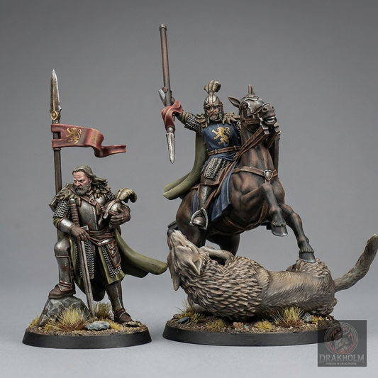 Rohan Captain | 28mm Resin Miniature | LOTR Middle-earth | Tabletop Wargaming