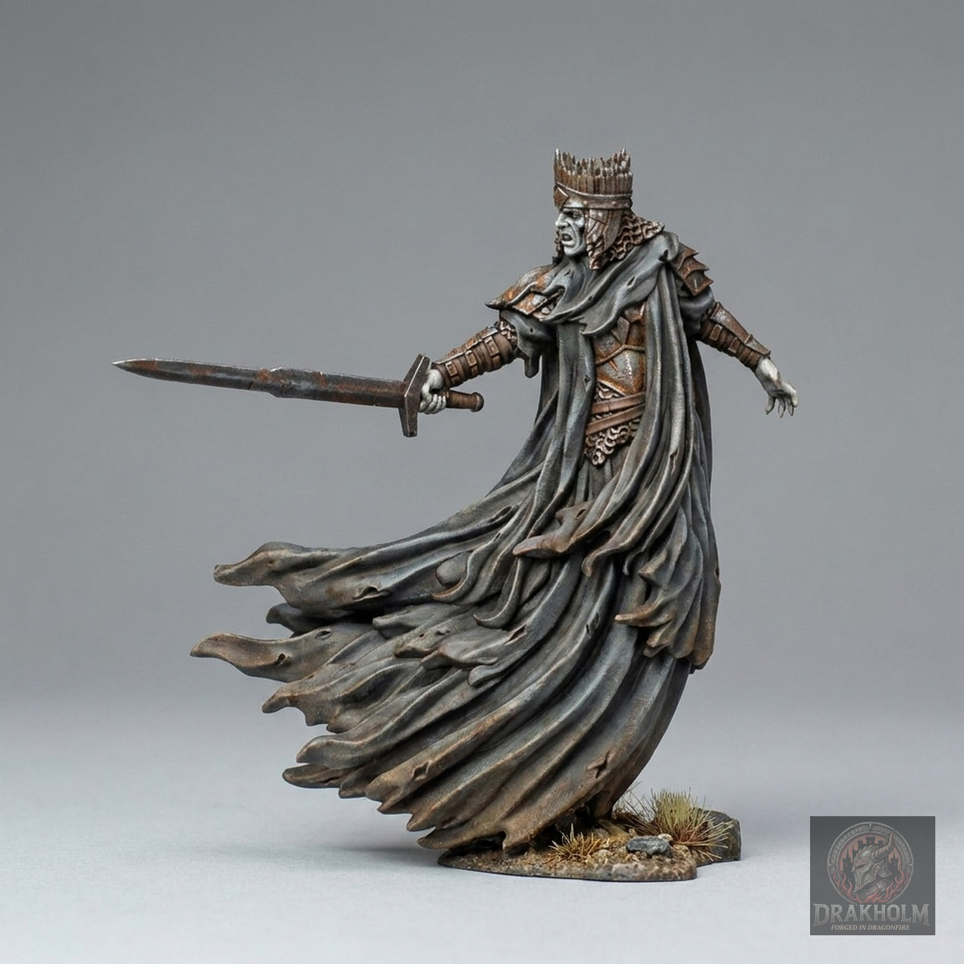 Undead Army Commander | Army of the Dead | 28mm Resin Miniature | LOTR Middle-earth | Tabletop Wargaming