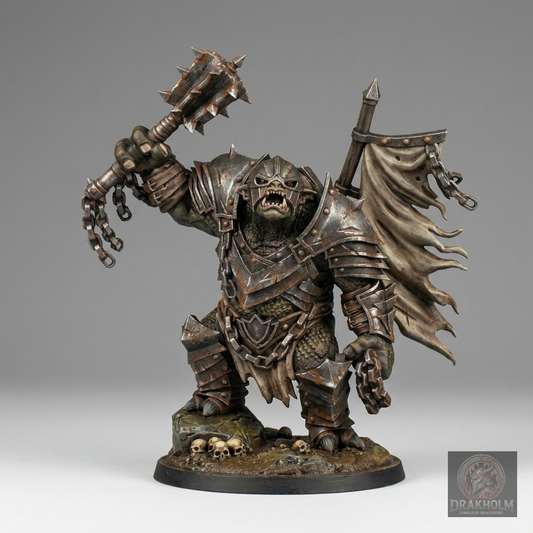 Mordor Orc Commander | Mordor Orcs | 28mm Resin Miniature | LOTR Middle-earth | Tabletop Wargaming
