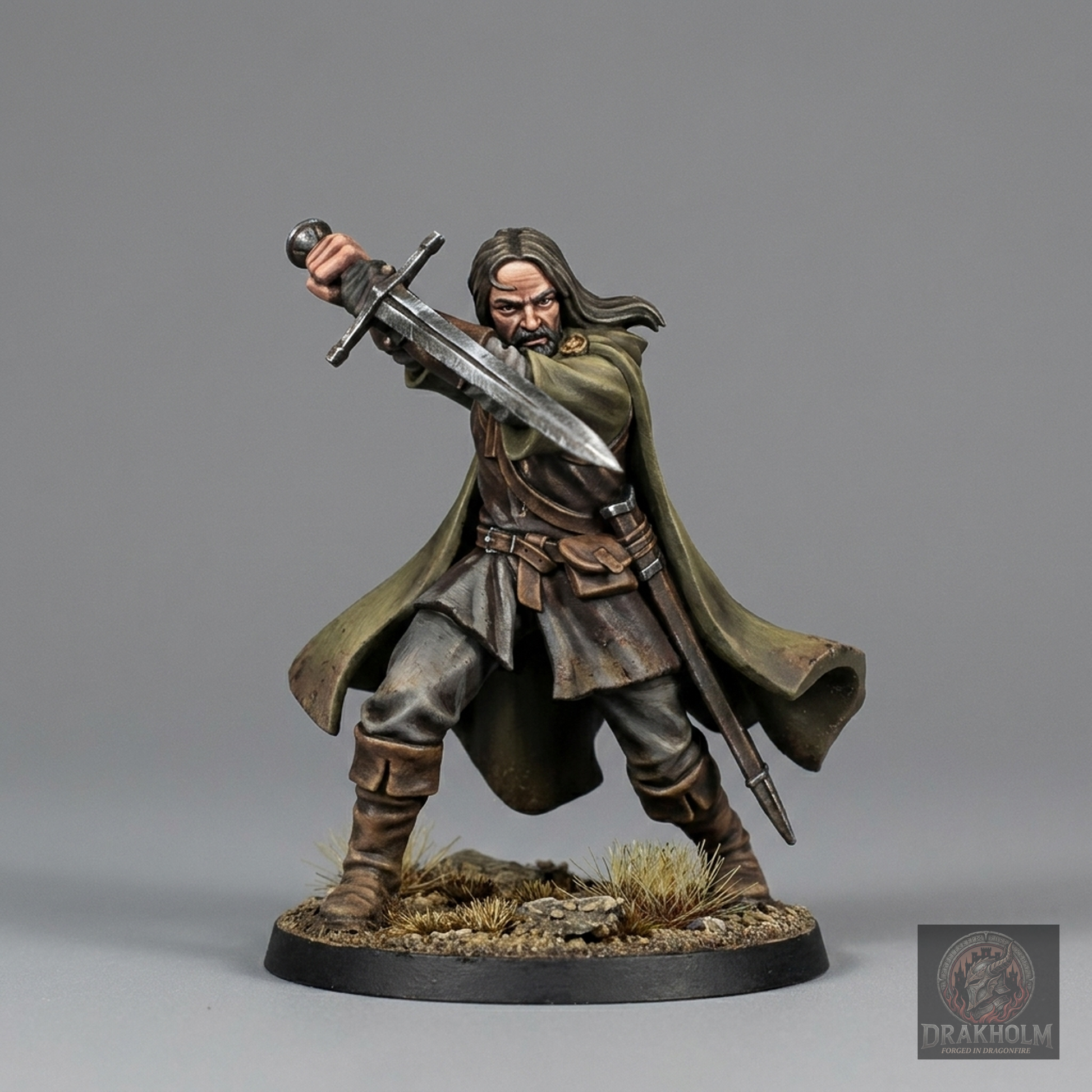 Fellowship Hero Warrior | 28mm Resin Miniature | LOTR Middle-earth | Tabletop Wargaming