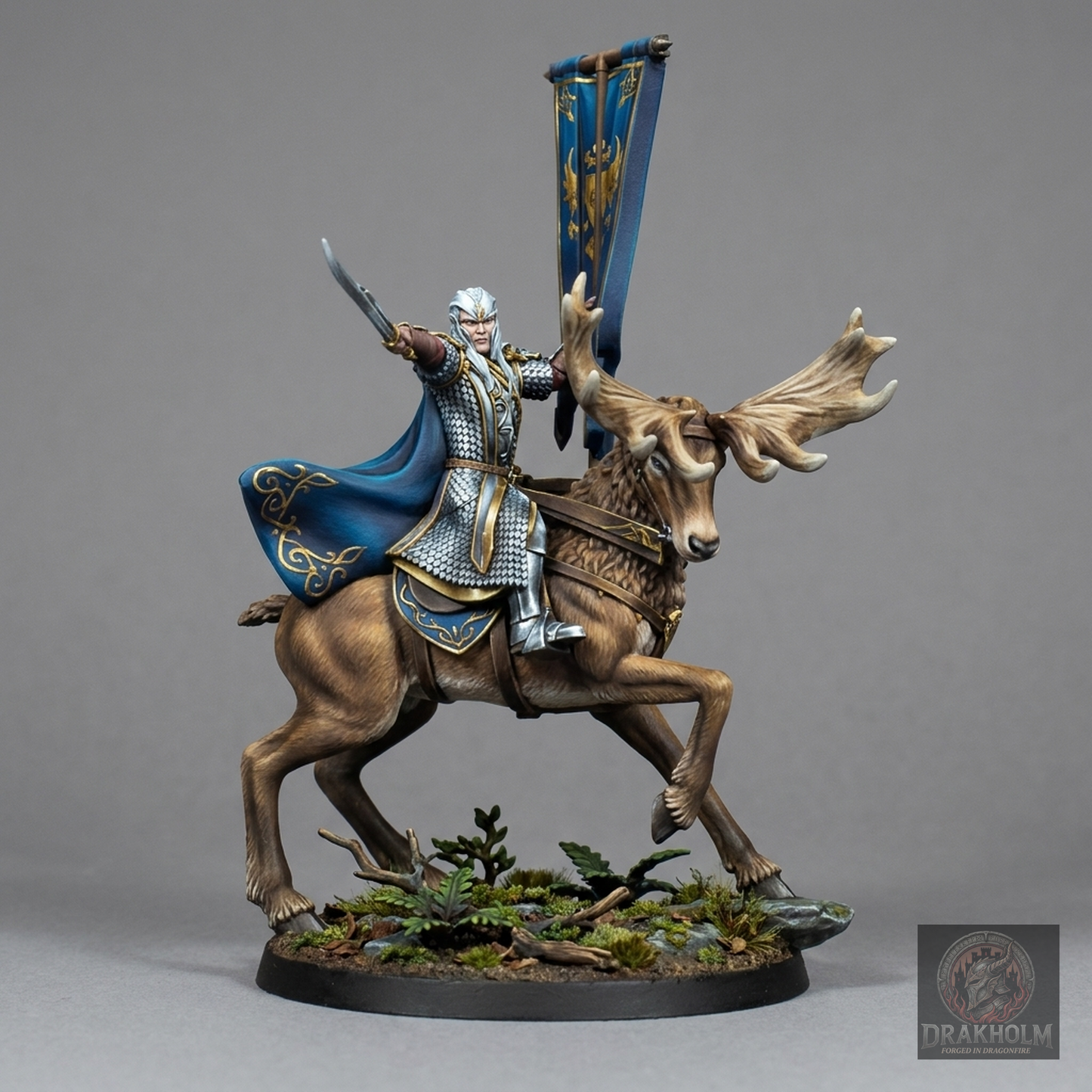Mirkwood Elf Banner Bearer | Silvan Elves | 28mm Resin Miniature | LOTR Middle-earth | Tabletop Wargaming