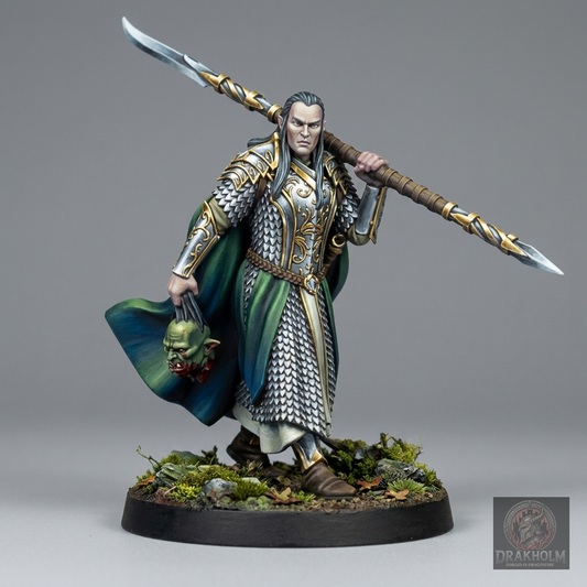 Mirkwood Elf Captain | Silvan Elves | 28mm Resin Miniature | LOTR Middle-earth | Tabletop Wargaming