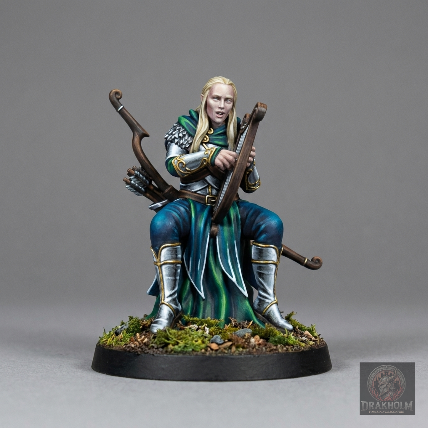 Mirkwood Elf Musician | Silvan Elves | 28mm Resin Miniature | LOTR Middle-earth | Tabletop Wargaming