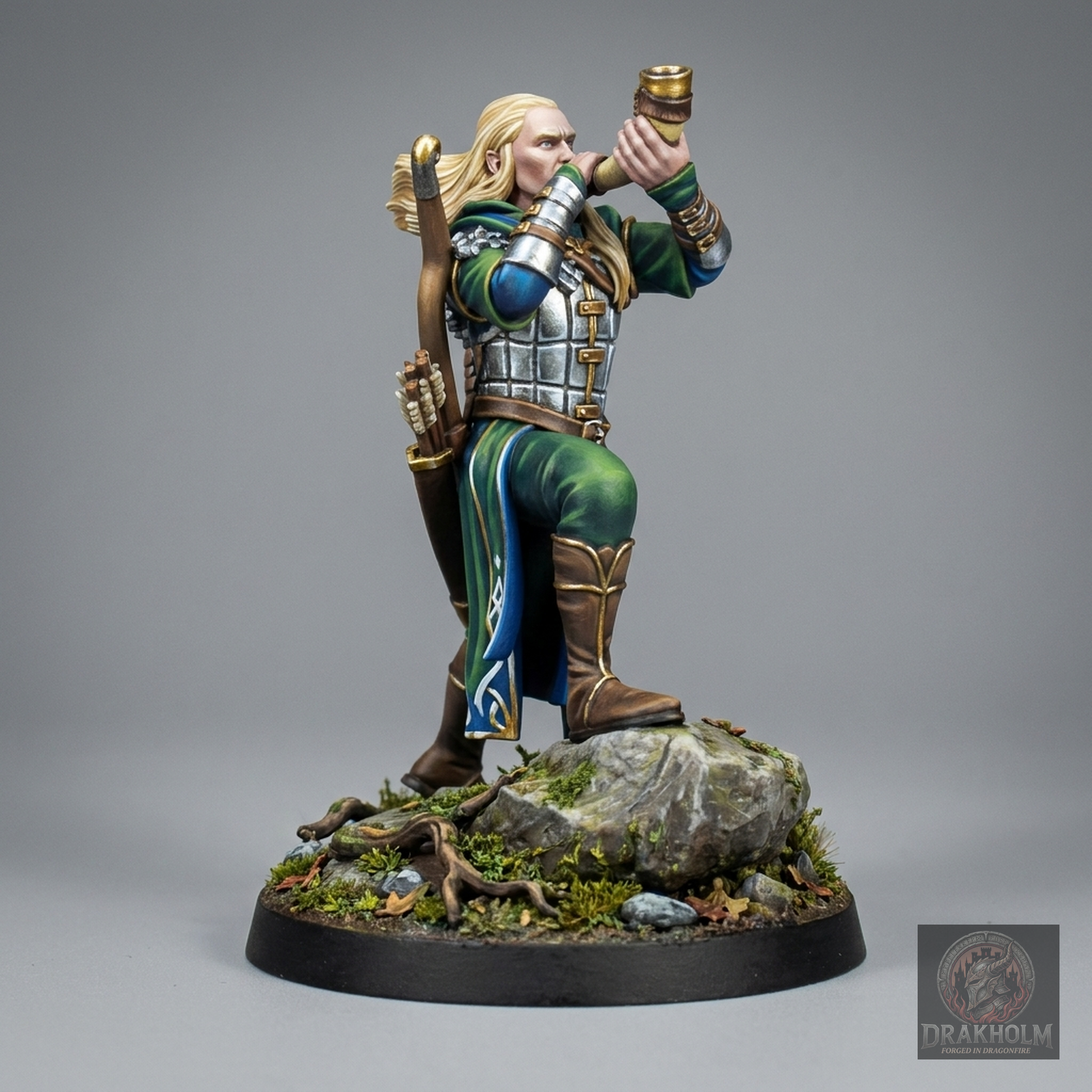 Mirkwood Elf Musician | Silvan Elves | 28mm Resin Miniature | LOTR Middle-earth | Tabletop Wargaming