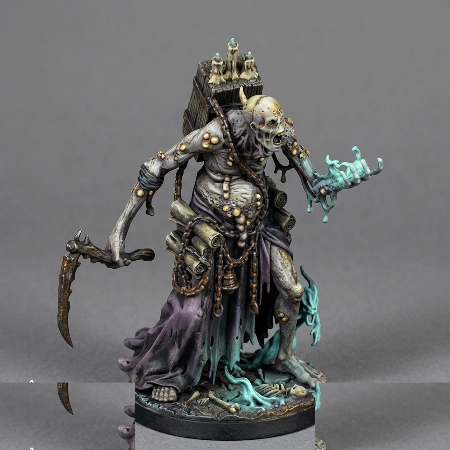 Miniatura Hechicero Portador de la Decadencia Reinos del Caos resina 32mm sin pintar - Drakholm
