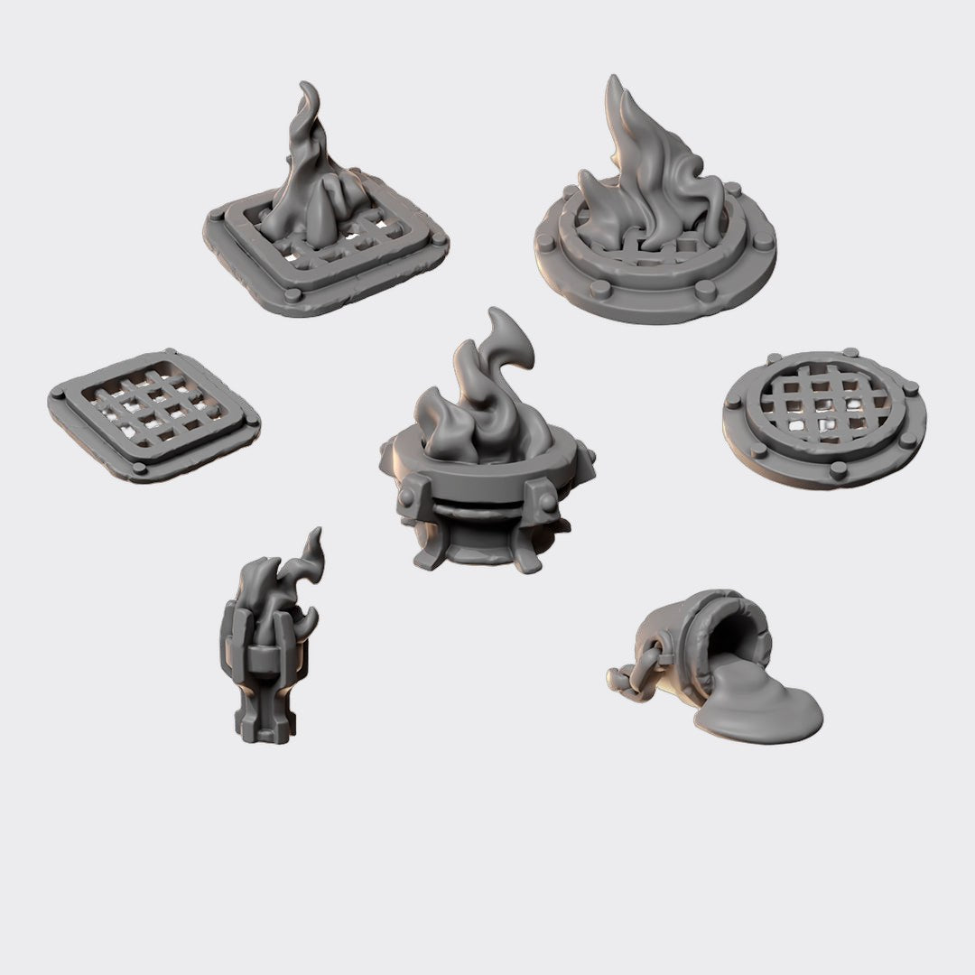 Decoración peanas Anvil Wardens A — bits de conversión sci-fi grimdark de Greytide Studio, resina 32mm sin pintar