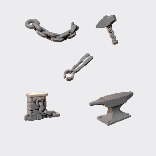 Decoración peanas Anvil Wardens B — bits de conversión sci-fi grimdark de Greytide Studio, resina 32mm sin pintar