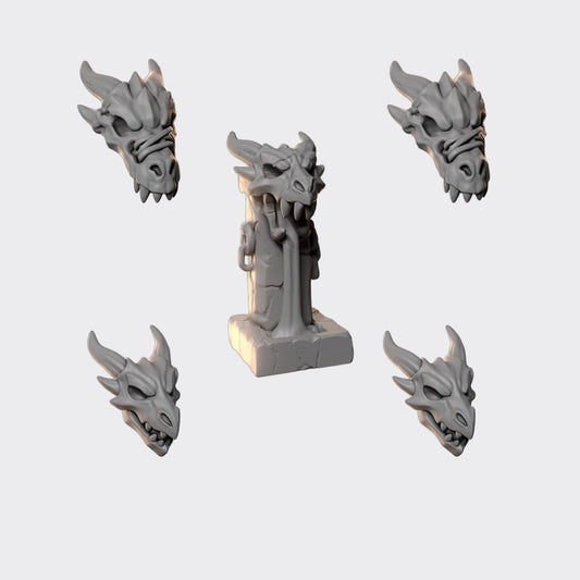 Decoración peanas Anvil Wardens C — bits de conversión sci-fi grimdark de Greytide Studio, resina 32mm sin pintar