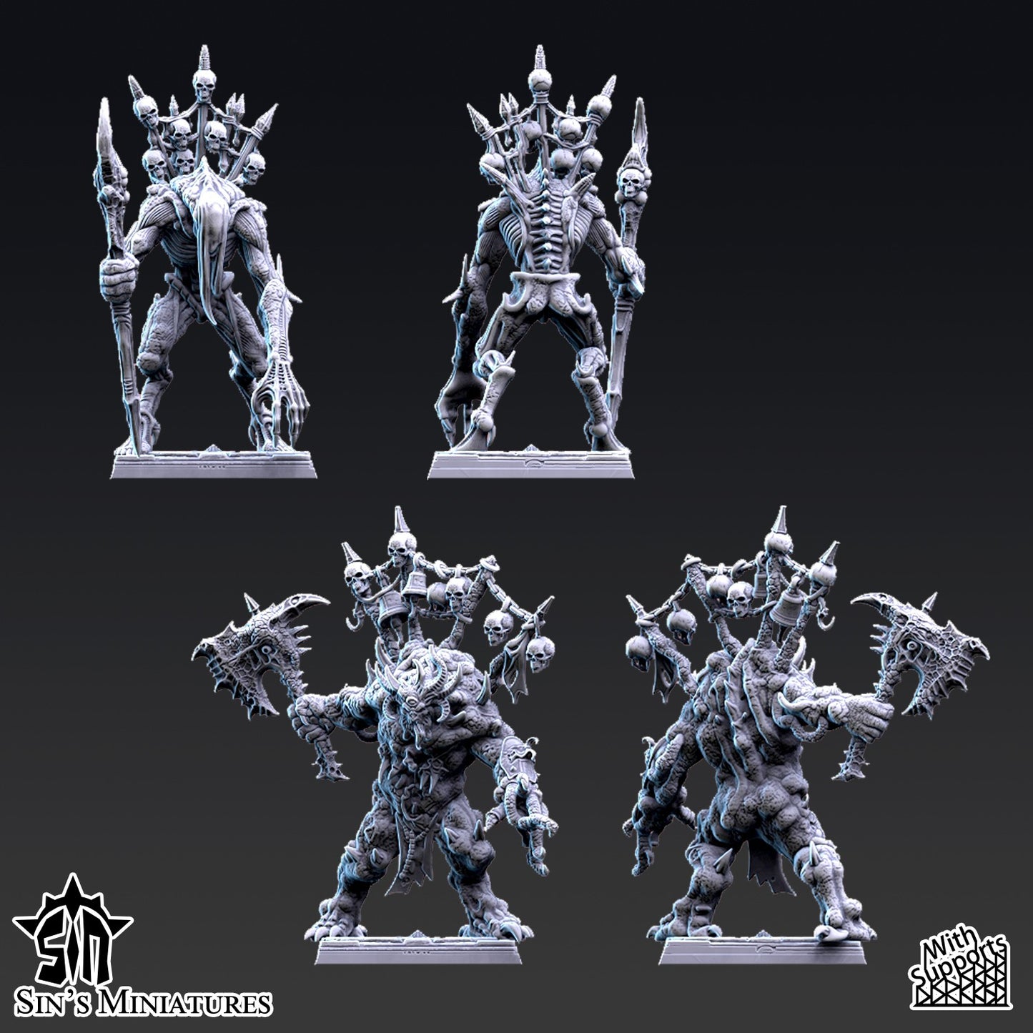 Miniatura Príncipes Demoníacos del Cambio con Trofeos Reinos del Caos resina 32mm sin pintar - Drakholm