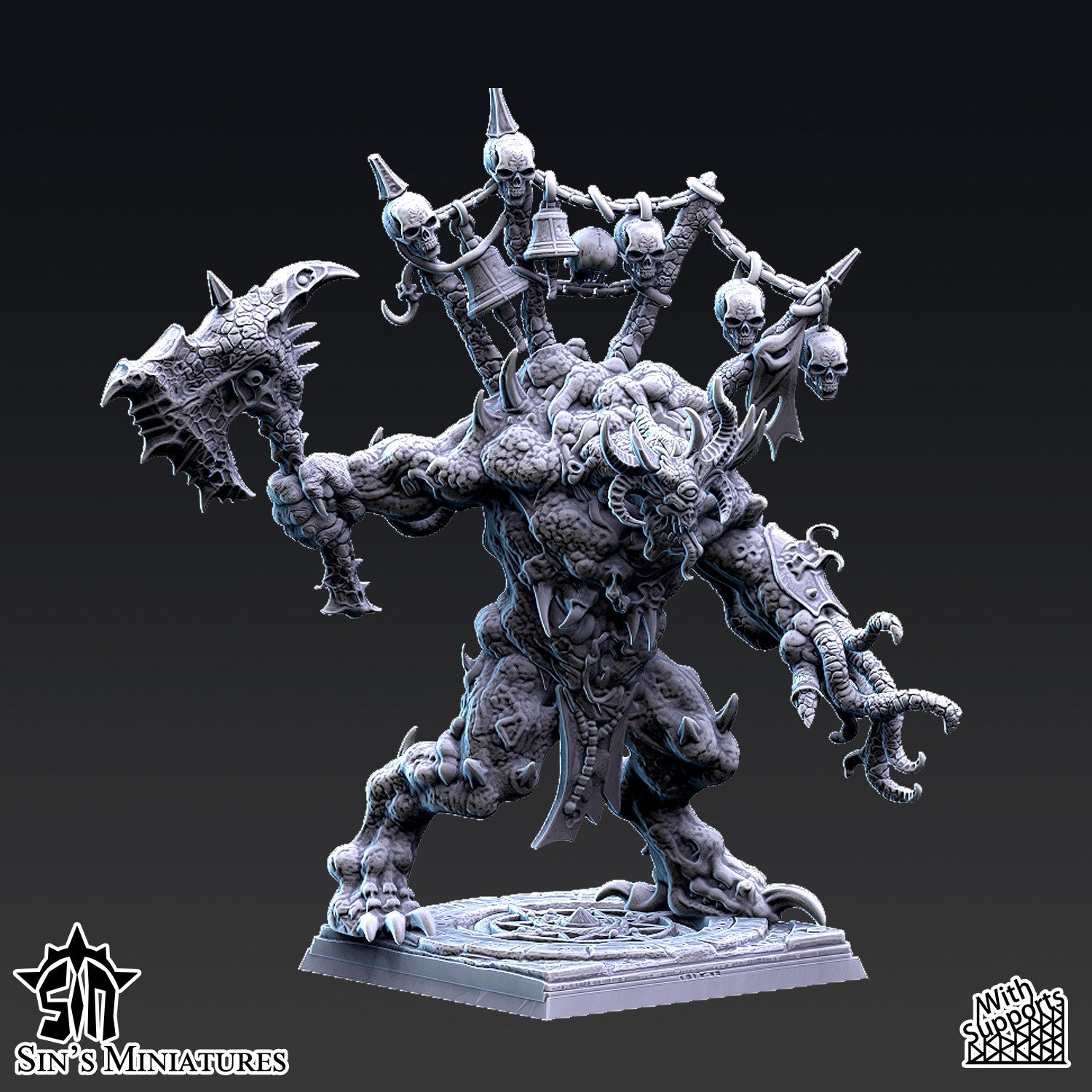 Miniatura Príncipes Demoníacos del Cambio con Trofeos Reinos del Caos resina 32mm sin pintar - Drakholm