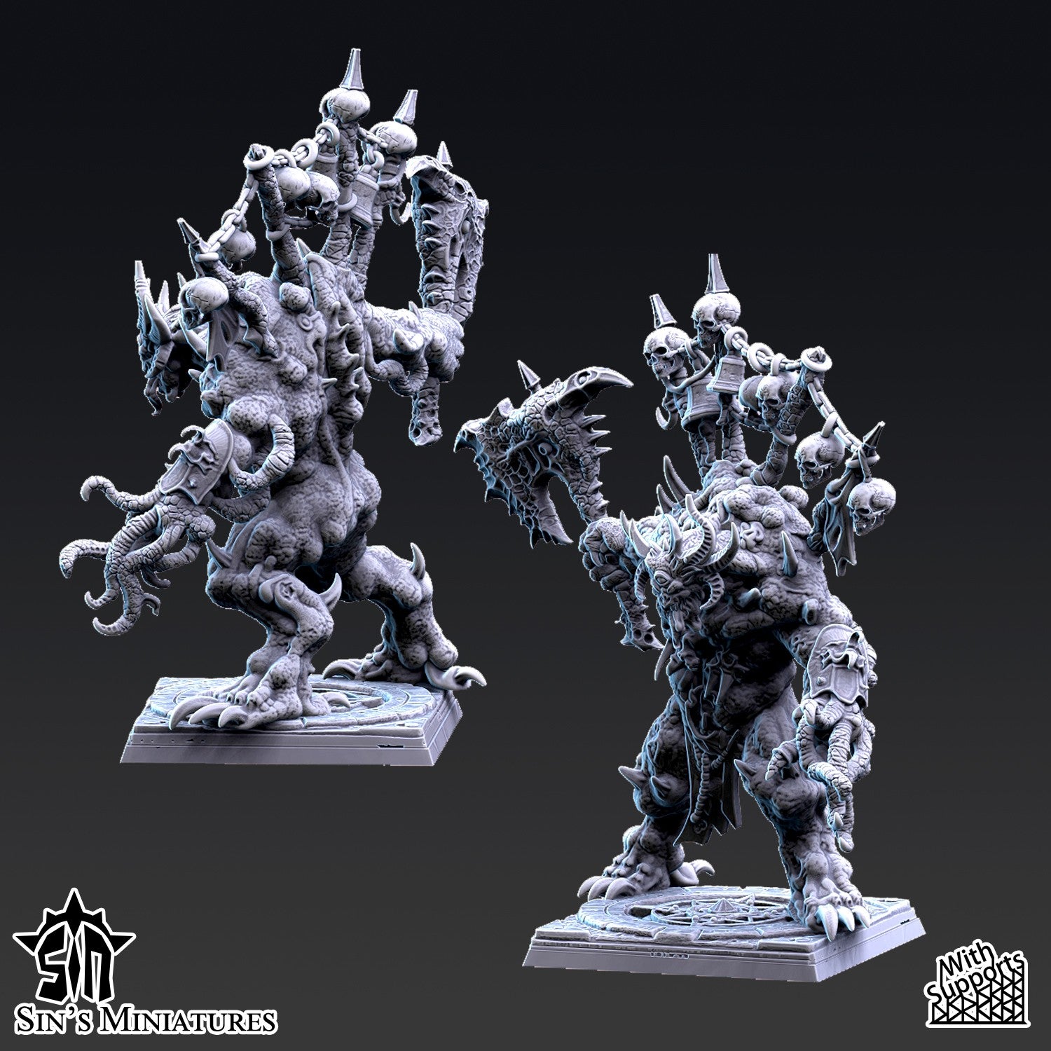 Miniatura Príncipes Demoníacos del Cambio con Trofeos Reinos del Caos resina 32mm sin pintar - Drakholm
