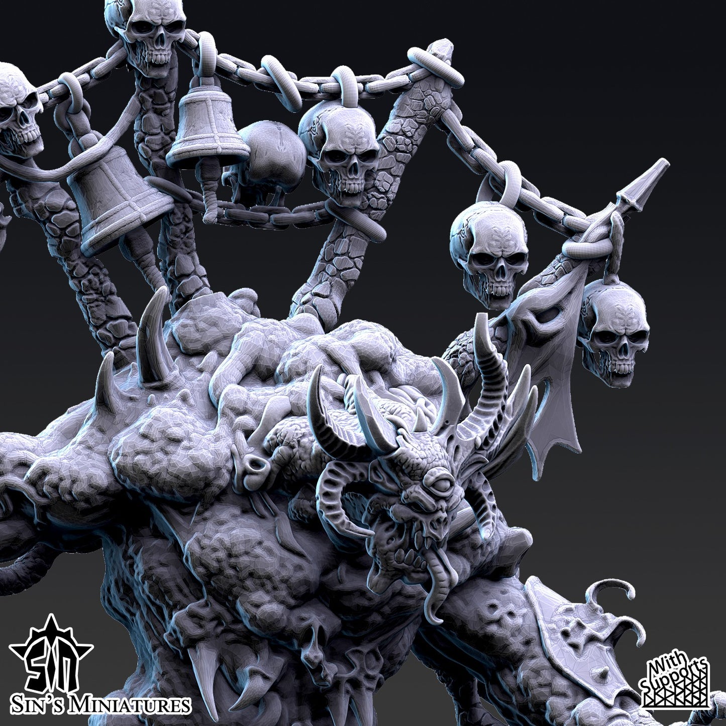 Miniatura Príncipes Demoníacos del Cambio con Trofeos Reinos del Caos resina 32mm sin pintar - Drakholm